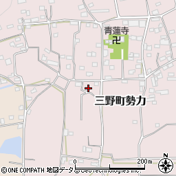 徳島県三好市三野町勢力501周辺の地図
