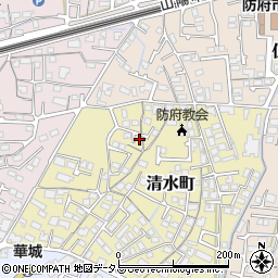 山口県防府市清水町9-50周辺の地図