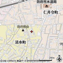 山口県防府市清水町2-6周辺の地図
