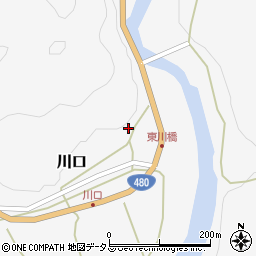 和歌山県有田郡有田川町川口174周辺の地図