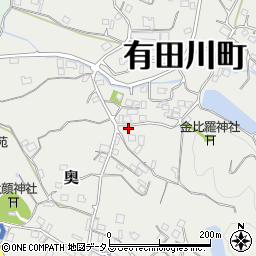 和歌山県有田郡有田川町奥974周辺の地図