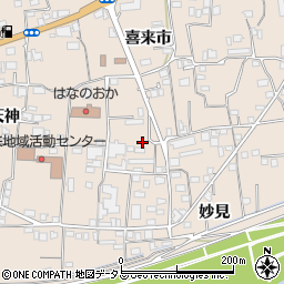 徳島県美馬市美馬町喜来市70周辺の地図