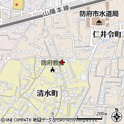 山口県防府市清水町2-25周辺の地図