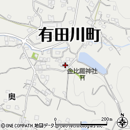 和歌山県有田郡有田川町奥983周辺の地図