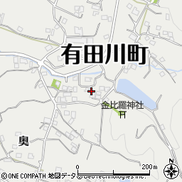 和歌山県有田郡有田川町奥987周辺の地図