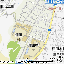津田珠算学校　本校周辺の地図