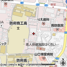 山口県防府市中央町13周辺の地図