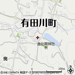 和歌山県有田郡有田川町奥984周辺の地図