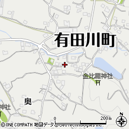 和歌山県有田郡有田川町奥992周辺の地図