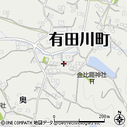 和歌山県有田郡有田川町奥993周辺の地図