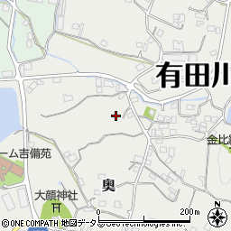 和歌山県有田郡有田川町奥116周辺の地図