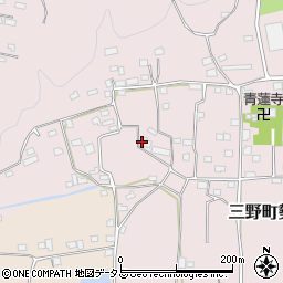 徳島県三好市三野町勢力617周辺の地図