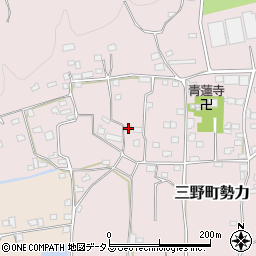 徳島県三好市三野町勢力627-1周辺の地図