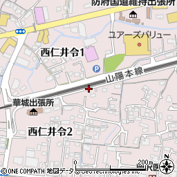 山口県防府市西仁井令周辺の地図