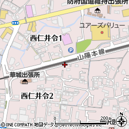 山口県防府市西仁井令周辺の地図