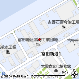 愛媛県今治市富田新港周辺の地図