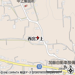 徳島県美馬市美馬町西宮ノ上周辺の地図
