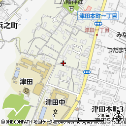 徳島県徳島市津田西町周辺の地図