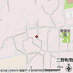 徳島県三好市三野町勢力607周辺の地図