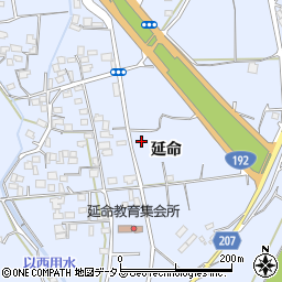 〒779-3128 徳島県徳島市国府町延命の地図