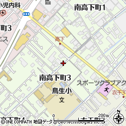 愛媛県今治市南高下町周辺の地図