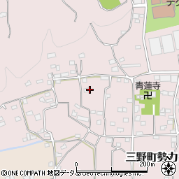 徳島県三好市三野町勢力646周辺の地図