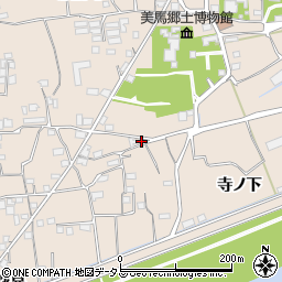 徳島県美馬市美馬町寺ノ下周辺の地図