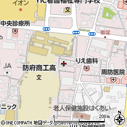 山口県防府市中央町12周辺の地図