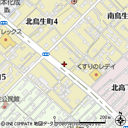 株式会社ハタダ　南鳥生店周辺の地図