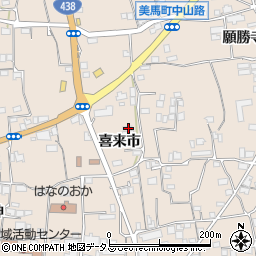 徳島県美馬市美馬町喜来市52周辺の地図