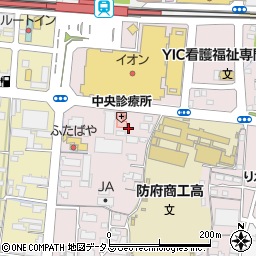山口県防府市中央町4周辺の地図