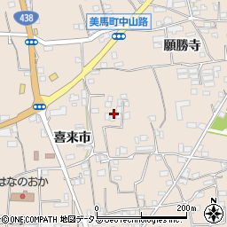 徳島県美馬市美馬町喜来市周辺の地図