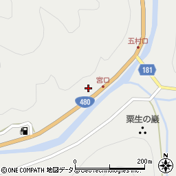 和歌山県有田郡有田川町粟生606周辺の地図