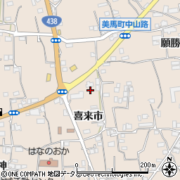 徳島県美馬市美馬町喜来市10-2周辺の地図