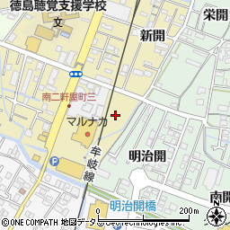 徳島県徳島市南二軒屋町中須周辺の地図