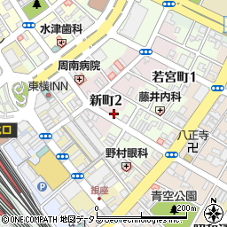 タイムズ徳山銀南街駐車場周辺の地図