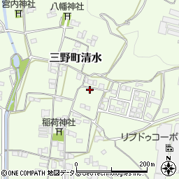 徳島県三好市三野町清水1034-1周辺の地図