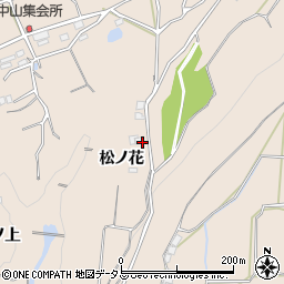 徳島県美馬市美馬町松ノ花周辺の地図