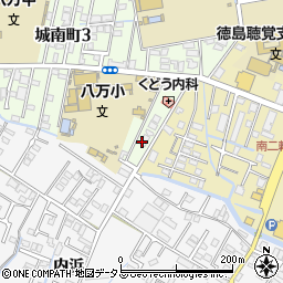 徳島ヤクルト販売　八万直販出張所周辺の地図