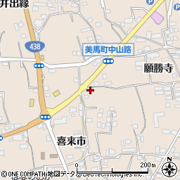 徳島県美馬市美馬町喜来市41周辺の地図