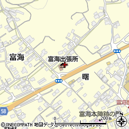 富海公民館周辺の地図