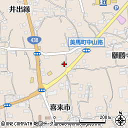徳島県美馬市美馬町喜来市12-3周辺の地図