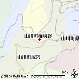 徳島県吉野川市山川町権現谷5周辺の地図