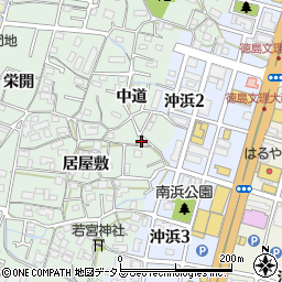 徳島県徳島市沖浜町中道99周辺の地図