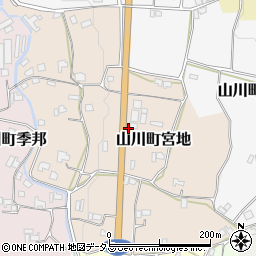 徳島県吉野川市山川町宮地111周辺の地図