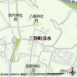 徳島県三好市三野町清水1047周辺の地図