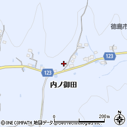 徳島県徳島市入田町内ノ御田391周辺の地図