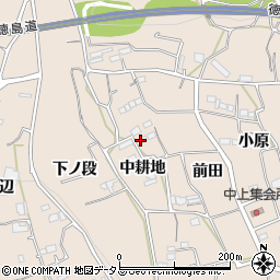 徳島県美馬市美馬町（中耕地）周辺の地図