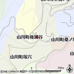 徳島県吉野川市山川町権現谷4周辺の地図