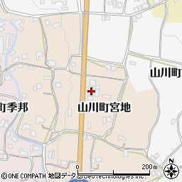 徳島県吉野川市山川町宮地119-1周辺の地図